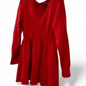 SHEIN Curve Red Knit Top